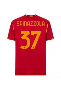 Fotbalové Dres AS Roma Leonardo Spinazzola #37 Domácí Oblečení 2023-24 Krátký Rukáv